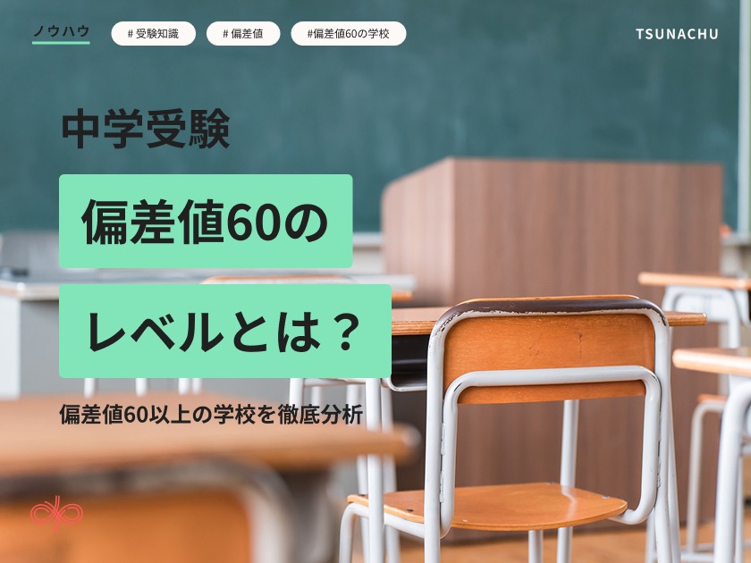 中学受験の偏差値60はどのくらいのレベル?偏差値60台の学校の大学実績を徹底調査